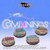 Set of Four 40 mm Egyptian Tomb Kings Bases - Tabletop Arts