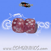 Set of 2d6 Glitter Pink Amazon Dice - Akaro