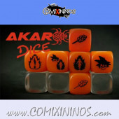 Set of 3 Dragon Ball Block Dice Mod14 Orange - Akaro