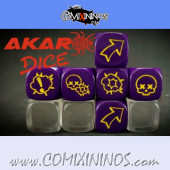 Set of 3 Funny Block Dice Mod 21 Purple - Akaro