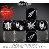 Set of 3 Venom Superhero Block Dice Mod11 Black - Akaro