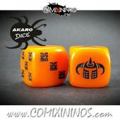 Set of 2d6 Evil Warrior Dice - Akaro