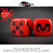 Set of 2d6 Demon Dice - Akaro