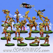 Amazons - Complete Team of 16 Players - Willy Miniatures