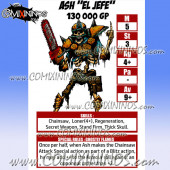 Ash El Jefe Chainsaw Skeleton - Laminated Star Player Card nº 26