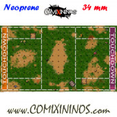 BB7 Sevens Basic Neoprene Mousepad Pitch of 34 mm Squares WITHOUT Dugouts - Comixininos