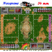 BB7 Sevens Skulls Neoprene Mousepad Pitch of 34 mm Squares WITH Dugouts - Comixininos