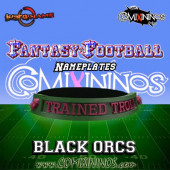 Black Orcs Full Team Set of 20 Nameplates - Warg'Name