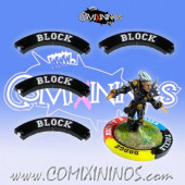 Set of 4 Black Block Puzzle Skills for 32 mm GW Bases - Comixininos