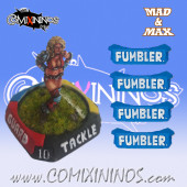 Set of 4 Ultimate Fumblerooskie nº 41 Passing Skill Markers - Mad & Max