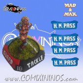 Set of 4 Ultimate Hail Mary Pass nº 42 Passing Skill Markers - Mad & Max