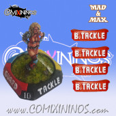 Set of 4 Ultimate Break Tackle nº 27 Strength Skill Markers - Mad & Max