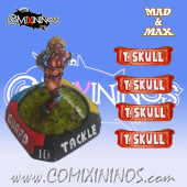 Set of 4 Ultimate Thick Skull nº 36 Strength Skill Markers - Mad & Max
