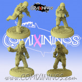 Bretonnian - Set B of 4 Linemen of Bretonnian Team - Calaverd