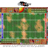 29 mm Basic Plastic Gaming Mat with Crossed Dugouts - Comixininos