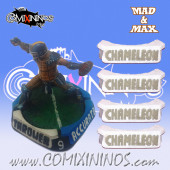 Set of 4 Chameleon Positional Markers - Mad & Max