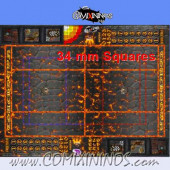 34 mm Lava Plastic Gaming Mat with BB7 and Crossed Dugouts - Comixininos