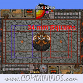 34 mm Evil Dwarf Plastic Gaming Mat with BB7 and Crossed Dugouts LAST UNIT - Comixininos