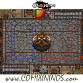 29 mm Evil Dwarf Plastic Gaming Mat with BB7 and Crossed Dugouts - Comixininos