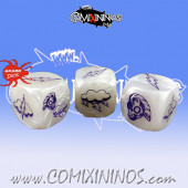 Set of 3 Bad Pony Block Dice Mod.17 - Akaro