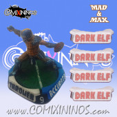 Set of 4 Dark Elf Renegade Positional Markers - Mad & Max