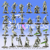 Undead - Deadly Bones Full Undead Team of 24 Players and Markers Underground - Games Miniatures