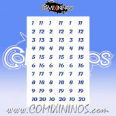 Number Decal Template nº 10 - Blue