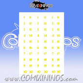 Number Decal Template nº 2 - Yellow