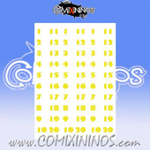 Number Decal Template nº 5 - Yellow