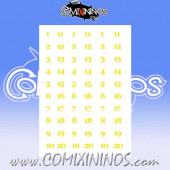 Number Decal Template nº 9 - Yellow