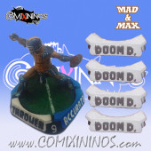 Set of 4 Doom Diver Positional Markers - Mad & Max