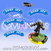 Set of 4 Blue Dump Off Puzzle Skills for 32 mm GW Bases - Comixininos