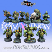 Dwarves - Dwarf Football Team of 10 Players - Scibor Miniatures
