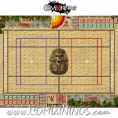 29 mm Egyptian Tomb Kings Plastic Gaming Mat with BB7 and Crossed Dugouts - Comixininos