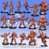 Egyptian Tomb Kings - Mold Casted Ancestrals Team of 16 Players - RN Estudio
