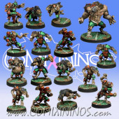 Ratmen - Complete Team of 16 Players with Rat Ogre - Meiko Miniatures