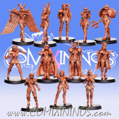 Amazons - 3D Printed Zodiac Team of 12 Players - RN Estudio