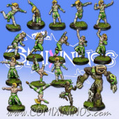Wood Elves - Cabiri Team of 16 Players with Treeman LAST UNIT - MK1881
