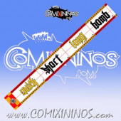 34 mm Evil Pact Range Ruler 1 mm Thick - Yellow and Red