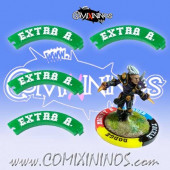 Set of 4 Green Extra Arms Puzzle Skills for 32 mm GW Bases - Comixininos