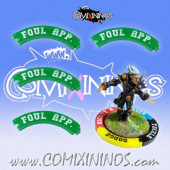 Set of 4 Green Foul Appearance Puzzle Skills for 32 mm GW Bases - Comixininos