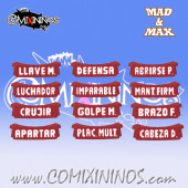 Pack de 12 Marcadores de Habilidades de Fuerza en Castellano - Mad & Max