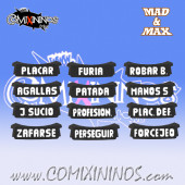 Pack de 12 Marcadores de Habilidades Generales en Castellano - Mad & Max