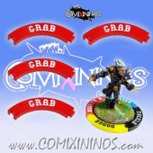 Set of 4 Red Grab Puzzle Skills for 32 mm GW Bases - Comixininos