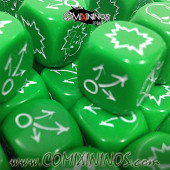 Set of 3 Green Block Dice - Willy Miniatures