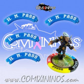 Set of 4 Blue Hail Mary Pass Puzzle Skills for 32 mm GW Bases - Comixininos