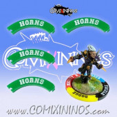 Set of 4 Green Horns Puzzle Skills for 32 mm GW Bases - Comixininos