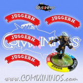 Set of 4 Red Juggernaut Puzzle Skills for 32 mm Bases - Comixininos