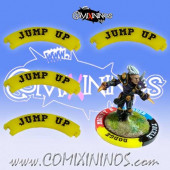 Set of 4 Yellow Jump Up Puzzle Skills for 32 mm Bases - Comixininos