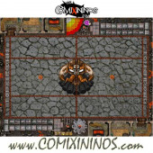 29 mm Evil Dwarf Plastic Gaming Mat with Crossed Dugouts - Comixininos